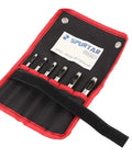 9 Piece Leather Hole Punch Set Hollow Round Punches 3/32 To 25/64 Inch Heavy Duty Carbon Steel For Leather Gasket Watch Bands Canvas And Vinyl Includes Storage Bag in red and black case