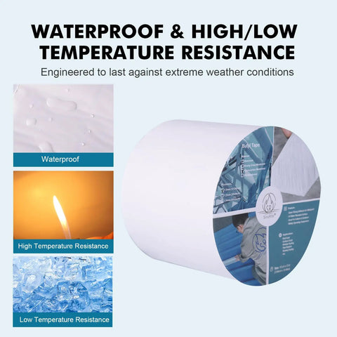 Side view of Outdoor Fluorocarbon Butyl Sealant Tape For RVs And Boats showing waterproof and temperature resistance features.