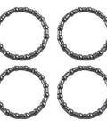 4 Pack Bike Ball Bearing Retainer Replacement 5/32 Inch X 16 Ball Bearings For Crank And Rear Wheel, steel retainers shown