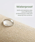 Thick Peel And Stick Wall Covering Roll With Integrated Soundproof Foam and Heavy Duty Cloth Texture showcasing waterproof feature.