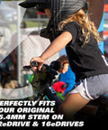 Child riding bike with 19mm Handlebar Conversion Kit For Mini Bar Upgrade On 12eDRIVE And 16eDRIVE Bikes.