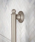 18 Inch Bathroom Safety Grab Bar In Brushed Nickel Stainless Steel, 1.25 Inch Diameter, ADA Compliant, wall mounted in bathroom