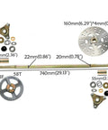 Heavy Duty Universal Rear Axle Kit For Go Karts 740mm 29 Inch Rear Wheel Shaft Assembly with components displayed.