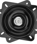 Built Tough Six Pack Black Square Bar Stool Swivel Plate Six Point Two Five Inches showing heavy duty ball bearing base.