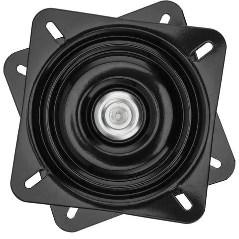 Built Tough Six Pack Black Square Bar Stool Swivel Plate Six Point Two Five Inches showing heavy duty ball bearing base.