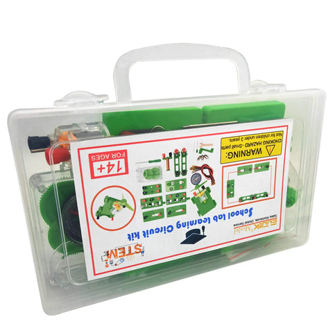 Electricity And Magnetism Lab Kit For Classroom Learning Hands On Circuit Building Set For Teachers And Junior High And Senior High School Students Upgraded Edition in transparent case