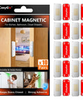 Ten Pack Extra Strong Magnetic Cabinet Door Catch No Drill Easy Install Ultra Thin Magnets with Heavy Duty Adhesive