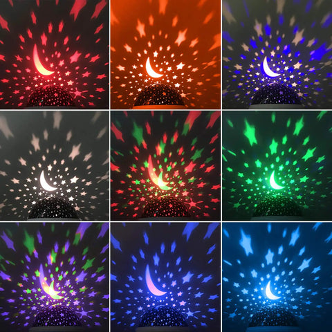 Nebula Star Projector Night Light With 360 Degree Rotation 4 LED Bulbs 12 Color Changing Sky Light USB Powered Create A Cosmic Ceiling