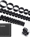 Leather Circle Cutter Tool Set With 31 Circle Punch Dies, includes board and storage box, for crafts and DIY projects.