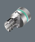 Close-up of a heavy-duty metal socket from the Zyklop Socket Set With Holding Function Half Inch Drive 10 Piece In Ultra Compact Textile Case.