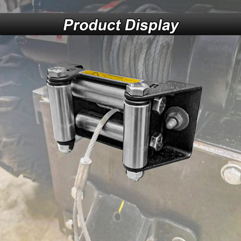 Beefed-Up Winch Mounting Bracket Plate with 4 7 8 Inch Winch Roller Fairlead Cable Guide for Honda Pioneer 500 and 520