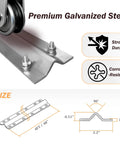Heavy Duty 12 Foot V Track For Sliding Gates In Galvanized Steel Inverted V Groove Rail With Hammer Drive Anchors Rust Resistant