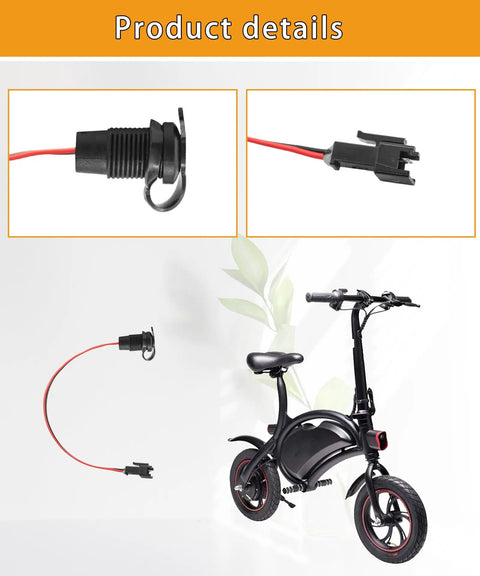 Replacement Electric Bike Charging Port 42V 5A Output for Multiple Model Ebikes Including Bolt Pro Ride On LX10 Axle 12 Inch Folding Ebike Bolt Up 14 Inch D1F D2F D3F V1 S2 Kugoo Kirin B1 Pro