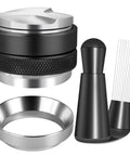 58mm Espresso Accessories Kit with 2 in 1 Distributor and Tamper Leveler WDT Tool and Dosing Funnel