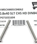 M5x40 Stainless Steel Slotted Cheese Head Machine Screws A2 Grade Metric Fasteners Heavy Duty Build 25 Piece Set
