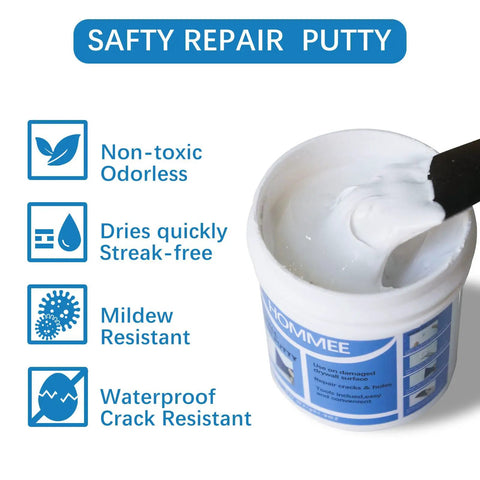 Wall Patch Kit 8.5 Oz Repair Paste With 4 Aluminum Patch Discs Scrapers And Sanding Pad Easy Fix For Holes And Cracks In Walls Creaks No Shrinkage Quick Set DIY Home Repair Essentials For A Smooth Finish