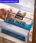 Deep Freeze Titan Ice Pack 2 Pack 600 Gram High Performance Puncture Resistant Cold Pack With Non Toxic Gel in freezer