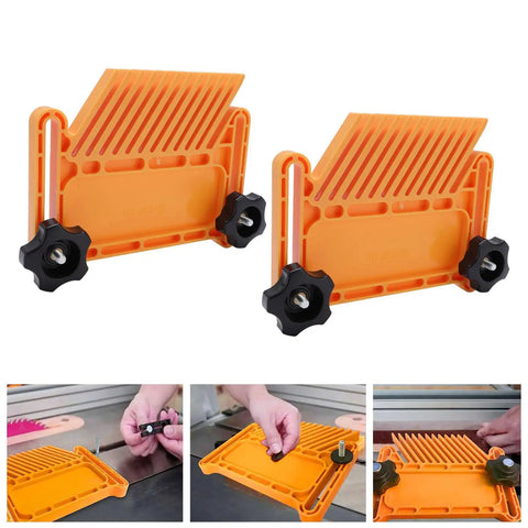 Rock Solid Universal Featherboard To Lock Tight On Table Saws And Router Tables, orange ABS nylon for safe cuts.