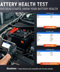 NT510 Pro OBD2 Scanner for Porsche testing battery health with diagnostic tool display during vehicle assessment.