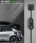 Level 2 EV Charger For Home And On The Go, 40 Amps At 220 To 240 Volts, 9.6 kW Fast Charge, 25 Foot Cable With NEMA 14 50 Plug