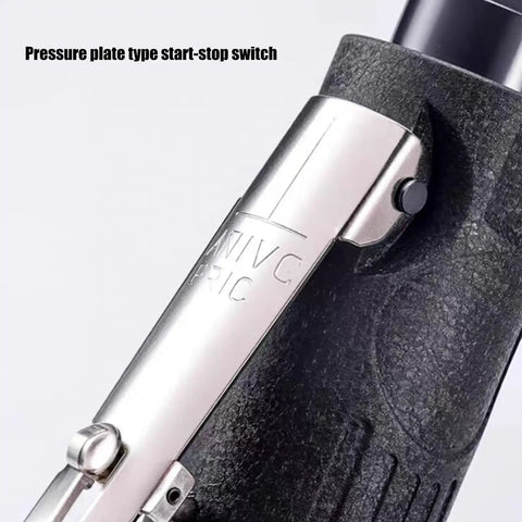 Close-up of the start-stop switch on Professional 90 Degree Angled Air Powered Die Grinder for precise control during use.