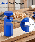 Stair Gauge Set For Framing Square With Holder For Circular Saw Guide And Carpentry Tools Hexagonal Lock And Hook Keeps Wood At A Perfect 90 Degree Angle So You Can Lock It In Fast And Reproduce Clean Right Angles Every Time, blue aluminum stair gauge 1.85in