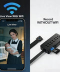 Low Key Hidden Camera Module Tiny Spy Cam Wi Fi for Inside Home 1080P Indoor Wireless Security Camera With Phone App Bluetooth Setup
