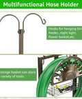 Heavy Duty Tough As Nails Garden Hose Reel With Two Shepherd Hooks Holds 150 Feet Of Five Eighths Inch Hose Freestanding
