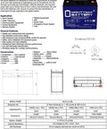 Heavy Duty 12V 22Ah Gel Battery For Electric Scooters And Stand N Ride Mobility Devices Rechargeable Maintenance Free Deep Cycle Cell Two Pack specifications and dimensions.