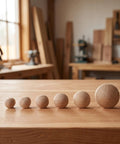 Khaki Wood Hole Button Plugs With Mushroom Head For Beds And Chairs Easy Press In Conceals Screw Holes, 160 Piece Set on Table