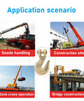 Two Pack Three Eighths Inch Chain Hooks Grade 70 Heavy Duty Clevis Grab Hooks for truck crane applications
