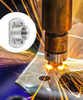 Kick Butt Heavy Duty Carbon Steel Spot Weld Nuts M8 X 1.25mm Thread 25 Pack Double Tab Studs close-up during welding process.