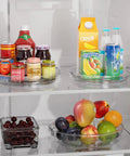 Three Pack Lazy Susan Turntable Organizer Set For Cabinets Pantry Fridge And Countertop Storage with condiments and fruit