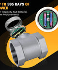 3 Inch Waterproof Outdoor Ready Water Flow Meter IP68 Digital Inline Fuel Flowmeter With NPT Thread, battery compartment open