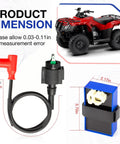 Beefed Up CDI Box Igniter And Ignition Coil Spark Plug Kit For Foreman 400 TRX400FW 4x4 1995 1996 1997 2003 OEM Parts 30410 HM7 003 30510 HM7 003 Replacement Kit dimensions