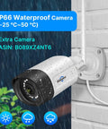 2K Outdoor Security Camera Bullet With 2 Way Audio And 3MP IP Surveillance IP66 Weatherproof mounted on wall