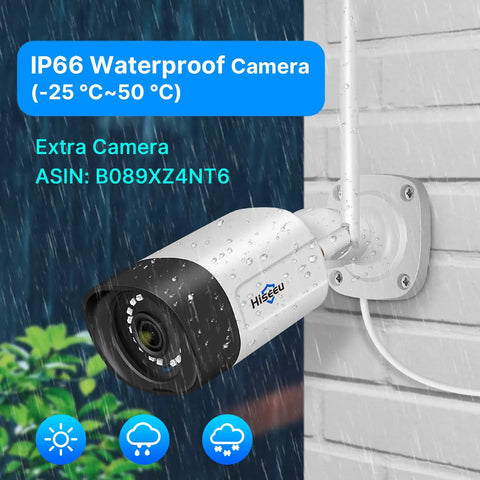 2K Outdoor Security Camera Bullet With 2 Way Audio And 3MP IP Surveillance IP66 Weatherproof mounted on wall