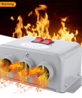 Kick The Winter Chill Fast With Compact 12V Car Heater 400W To 600W Dual Gear Switch triple outlets releasing warm air.