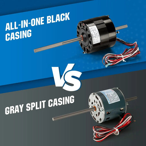 RV Air Conditioner Fan Motor With Capacitor 1/3 HP 115V 1675 RPM Direct Replacement DIY Friendly dual casing comparison