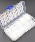 White Nylon Unthreaded Round Spacers, OD 4mm ID 2.8mm For M2.5 Screws, Durable Standoffs For Electronics And 3D Printer Projects, Nonconductive, Precise Fit, Easy Mounting in sorted case