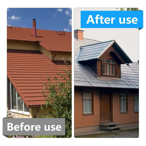 Before and after use of Aluminum Flashing Roll 6 Inch By 10 Foot 32 Gauge For Roofing Panels And DIY Projects Weatherproof Sealant