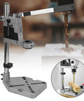 Vertical Drill Stand For Hand Drills Adjustable Drill Press Adapter Rock Solid Aluminum Construction Fits 38 To 43 mm Collar Drilling Depth Up To 60 mm