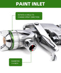 Heavy Duty Pressure Feed Air Spray Paint Gun With One Piece Steel Body And Nickel Chromium Coating 1.5mm Nozzle paint inlet detail