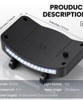 12 Pack Hat Clip Light With 11 LED Cap Lights Clip On Hat Up To 400 Lumens IPX5 Waterproof Hands Free Flashlight For Running Hiking Cycling Camping Batteries Not Included
