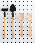 12 Piece Screwdriver Organizer Set With Double Ring Tool Holders For Pegboard Hooks holding garden tools on a pegboard