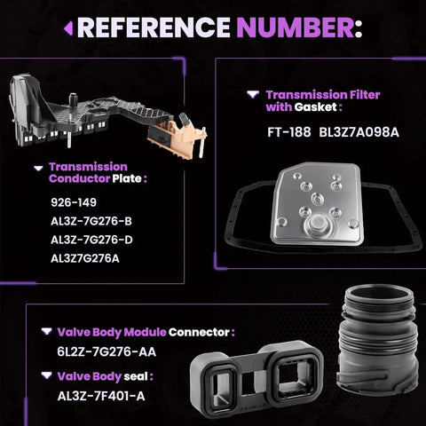 Beefed Up 6R80 Transmission Lead Frame And Conductor Plate Kit With Valve Body Module Connector Valve Body Seal And Transmission Filter