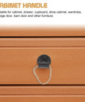 Vintage Black Iron Rope Cabinet Pulls Set for Rustic Kitchen Drawers shown installed on wooden cabinet