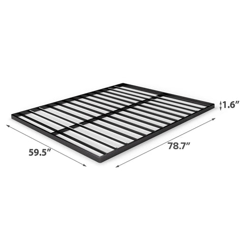 Heavy Duty Queen Bunkie Board And Thick Steel Frame Mattress Support, 59.5" x 78.7" steel bed slats for mattress support.