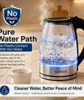 One Point Eight Liter Electric Kettle With Fast Boil And Auto Shut Off Boil Dry Protection 360 Degree Swivel Base Stainless Steel Water Boiler