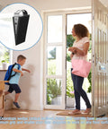 2 Piece Rubber Door Wedge With Stainless Steel Core Non Slip Door Stopper used in a home entryway to keep doors open